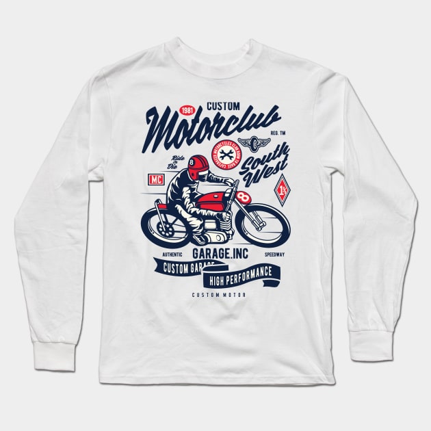 Garage inc - Motorclub South West Long Sleeve T-Shirt by Animox